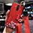 Custodia Silicone Gel Morbida Fiori Cover S01 per Xiaomi Poco X2 Rosso
