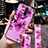 Custodia Silicone Gel Morbida Fiori Cover S01 per Xiaomi Poco X2 Viola