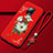 Custodia Silicone Gel Morbida Fiori Cover S01 per Xiaomi Redmi 10X Pro 5G Rosso