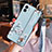 Custodia Silicone Gel Morbida Fiori Cover S02 per Apple iPhone 12 Mini Azzurro