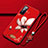 Custodia Silicone Gel Morbida Fiori Cover S02 per Huawei Enjoy 20 Pro 5G Rosso Rosa
