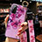 Custodia Silicone Gel Morbida Fiori Cover S02 per Huawei Honor 30 Lite 5G Lavanda