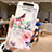 Custodia Silicone Gel Morbida Fiori Cover S02 per Samsung Galaxy A80 Oro Rosa