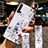 Custodia Silicone Gel Morbida Fiori Cover S03 per Huawei Nova 5 Bianco