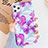 Custodia Silicone Gel Morbida Fiori Cover S04 per Apple iPhone 11 Pro Max Viola