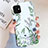 Custodia Silicone Gel Morbida Fiori Cover S05 per Apple iPhone 11 Pro Max Verde