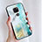 Custodia Silicone Laterale Fantasia Modello Specchio Cover S01 per Huawei Mate 20 Blu