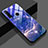 Custodia Silicone Laterale Mistica Luna Stelle Specchio Cover S01 per Huawei P30 Lite New Edition Blu