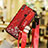 Custodia Silicone Morbida Fiori S01 per Huawei Honor View 10 Lite Rosso