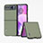 Custodia Silicone Morbida In Pelle Cover B04H per Motorola Moto Razr 40 5G Verde