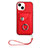 Custodia Silicone Morbida In Pelle Cover BF1 per Apple iPhone 14 Plus Rosso