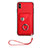 Custodia Silicone Morbida In Pelle Cover BF1 per Apple iPhone X Rosso