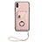 Custodia Silicone Morbida In Pelle Cover BF1 per Apple iPhone Xs Oro Rosa