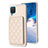 Custodia Silicone Morbida In Pelle Cover BF1 per Samsung Galaxy M12 Khaki