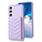 Custodia Silicone Morbida In Pelle Cover BF1 per Samsung Galaxy S22 5G Lavanda