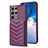 Custodia Silicone Morbida In Pelle Cover BF1 per Samsung Galaxy S22 Ultra 5G Viola