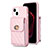 Custodia Silicone Morbida In Pelle Cover BF2 per Apple iPhone 14 Plus Oro Rosa