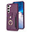 Custodia Silicone Morbida In Pelle Cover BF2 per Samsung Galaxy S22 5G Viola