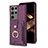Custodia Silicone Morbida In Pelle Cover BF2 per Samsung Galaxy S25 Ultra 5G Viola