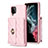 Custodia Silicone Morbida In Pelle Cover BF3 per Samsung Galaxy M12 Oro Rosa