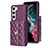 Custodia Silicone Morbida In Pelle Cover BF3 per Samsung Galaxy S22 5G Viola