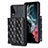 Custodia Silicone Morbida In Pelle Cover BF5 per Samsung Galaxy M12 Nero
