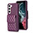 Custodia Silicone Morbida In Pelle Cover BF5 per Samsung Galaxy S22 5G Viola