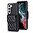 Custodia Silicone Morbida In Pelle Cover BF5 per Samsung Galaxy S22 Plus 5G Nero