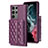 Custodia Silicone Morbida In Pelle Cover BF5 per Samsung Galaxy S22 Ultra 5G Viola