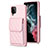 Custodia Silicone Morbida In Pelle Cover BF6 per Samsung Galaxy M12 Oro Rosa