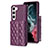 Custodia Silicone Morbida In Pelle Cover BF6 per Samsung Galaxy S22 5G Viola