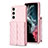 Custodia Silicone Morbida In Pelle Cover BF6 per Samsung Galaxy S23 Plus 5G Oro Rosa