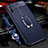 Custodia Silicone Morbida In Pelle Cover con Magnetico Anello Supporto per Huawei Enjoy 10S Blu