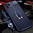 Custodia Silicone Morbida In Pelle Cover con Magnetico Anello Supporto per Huawei Enjoy 20 5G Blu