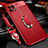 Custodia Silicone Morbida In Pelle Cover con Magnetico Anello Supporto per Huawei Enjoy 20 5G Rosso