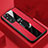 Custodia Silicone Morbida In Pelle Cover con Magnetico Anello Supporto per Huawei Honor 30 Lite 5G Rosso
