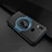 Custodia Silicone Morbida In Pelle Cover con Magnetico Anello Supporto per Huawei Nova 3e Blu