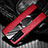 Custodia Silicone Morbida In Pelle Cover con Magnetico Anello Supporto per Huawei Nova 7 5G Rosso