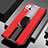 Custodia Silicone Morbida In Pelle Cover con Magnetico Anello Supporto per Huawei Nova 7i Rosso