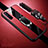 Custodia Silicone Morbida In Pelle Cover con Magnetico Anello Supporto per Oppo F15 Rosso