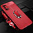 Custodia Silicone Morbida In Pelle Cover con Magnetico Anello Supporto per Oppo K7x 5G Rosso