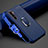 Custodia Silicone Morbida In Pelle Cover con Magnetico Anello Supporto per Realme 6 Pro Blu