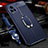 Custodia Silicone Morbida In Pelle Cover con Magnetico Anello Supporto per Vivo V20 Pro 5G Blu