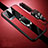 Custodia Silicone Morbida In Pelle Cover con Magnetico Anello Supporto per Vivo X60 5G Rosso