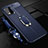 Custodia Silicone Morbida In Pelle Cover con Magnetico Anello Supporto per Xiaomi Mi 10 Lite Blu