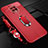 Custodia Silicone Morbida In Pelle Cover con Magnetico Anello Supporto per Xiaomi Redmi 10X Pro 5G Rosso