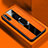 Custodia Silicone Morbida In Pelle Cover con Magnetico Anello Supporto S01 per Huawei Enjoy 10S Arancione