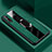 Custodia Silicone Morbida In Pelle Cover con Magnetico Anello Supporto S01 per Huawei Enjoy 10S Verde