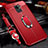 Custodia Silicone Morbida In Pelle Cover con Magnetico Anello Supporto S01 per Huawei Mate 30 Lite Rosso