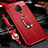 Custodia Silicone Morbida In Pelle Cover con Magnetico Anello Supporto S01 per Vivo Nex 3 Rosso